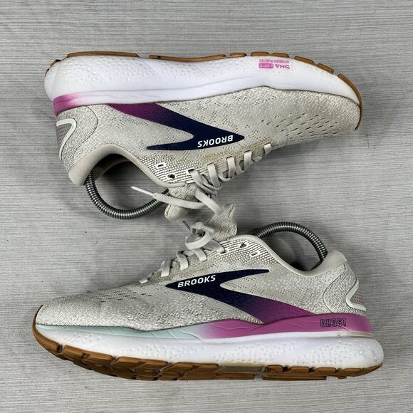 Brooks Ghost 16 Womens Size 8.5 Running Shoes White Jogging Sneakers 1204071B175 - Picture 1 of 7